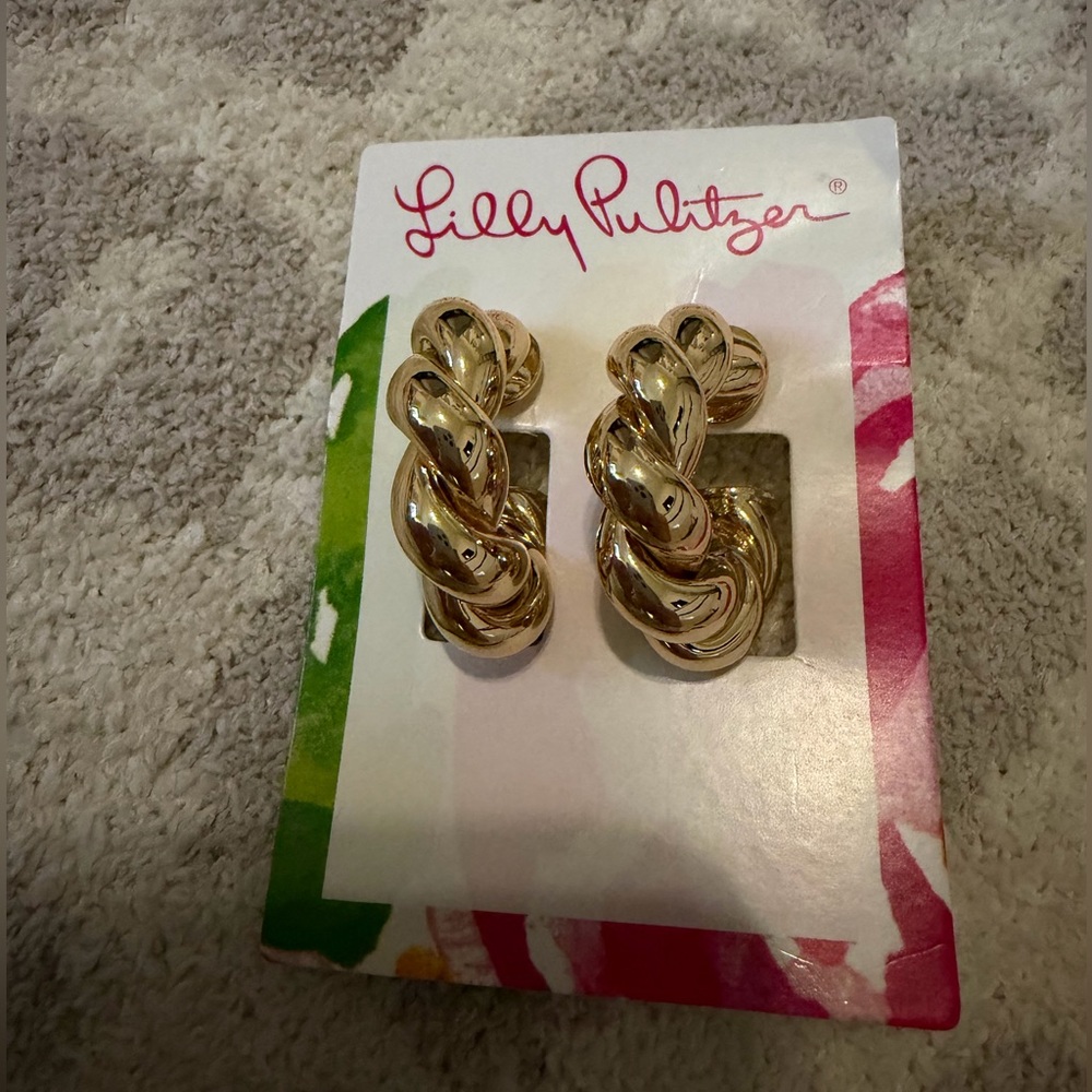 Lilly Pulitzer Gold Metallic Earrings